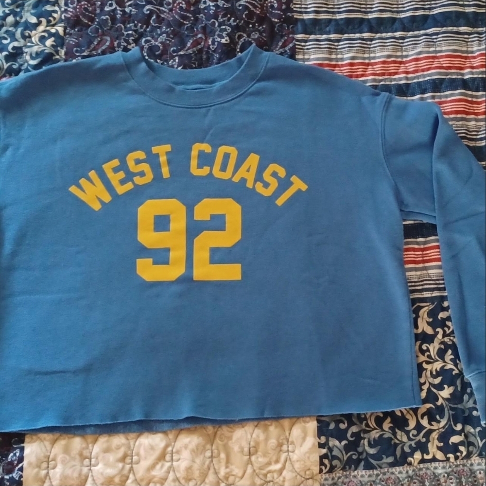 Zoe + Liv Blue Graphic Sweatshirt
